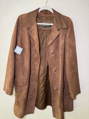Vintage Brown Suede Coat